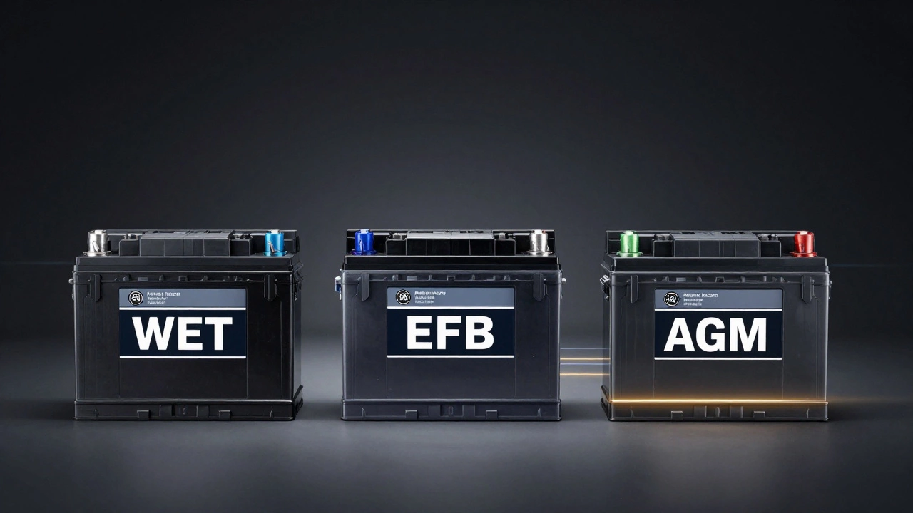 Сравнение трех типов автомобильных аккумуляторов: WET, EFB и AGM